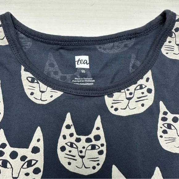 Tea Collection Cat Face Skater Dress - Picture 2 of 3